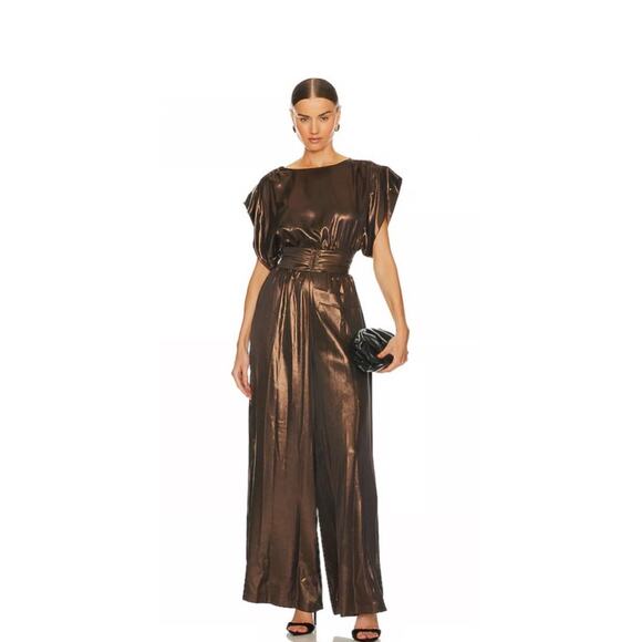 $385 Misa Sophia Jumpsuit Burnished Bronze Size XS - Picture 1 of 4